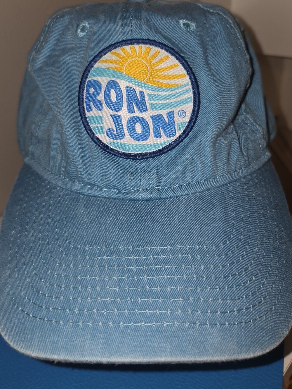 Ron Jon Surf Shop Light Blue Logo Cap Hat Beach Patch Sun